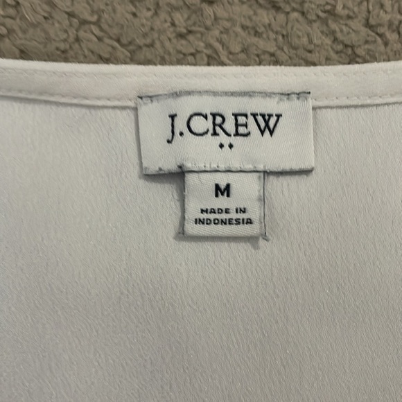 J. Crew sleeveless white top with draping neck. - Picture 3 of 3